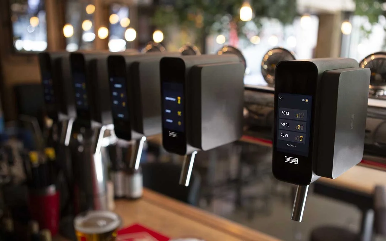 Beer tap charging customer