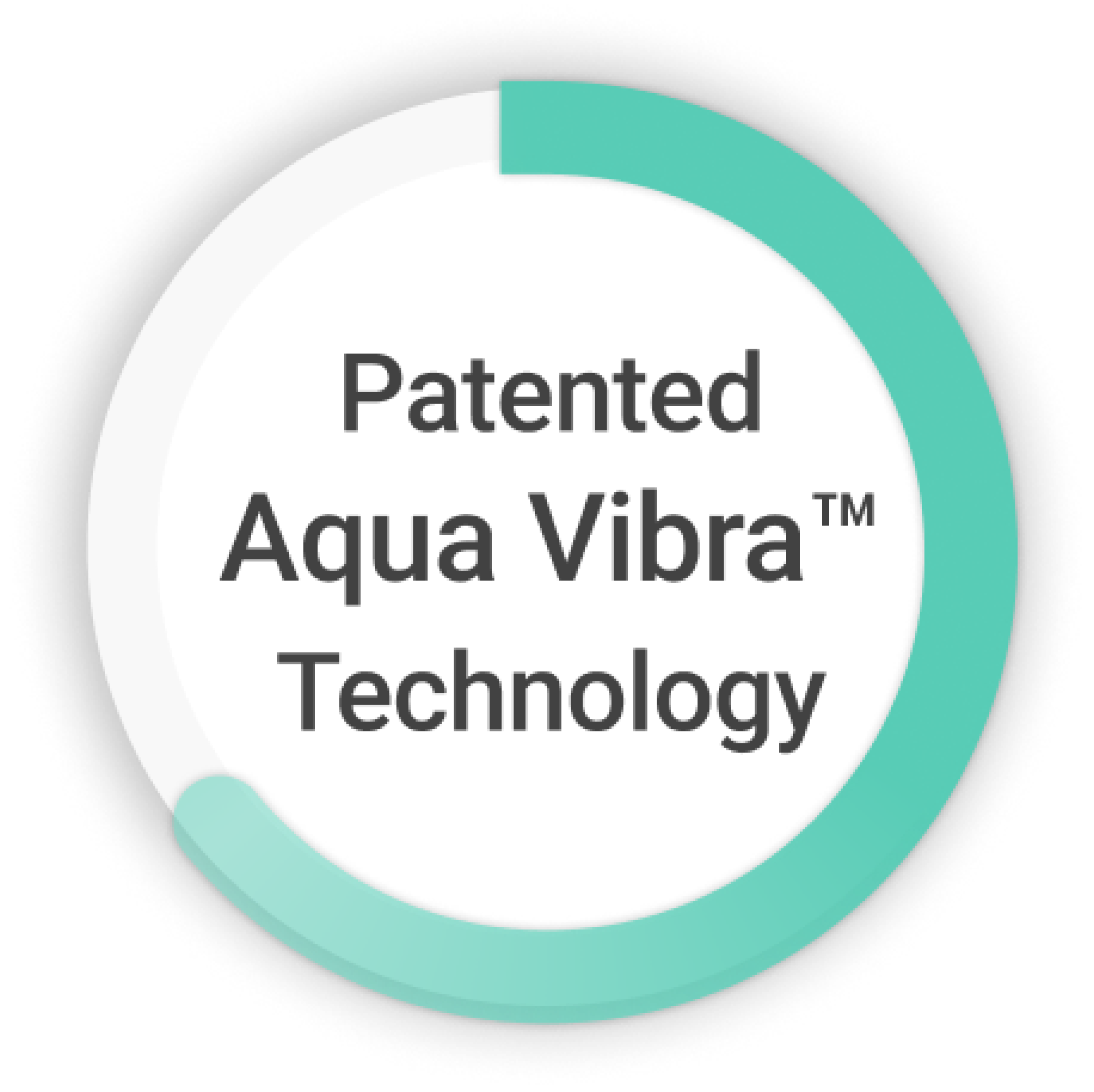 A circular progress indicator showing approximately 90% completion with a teal fill, overlaying a blurred, unreadable background.