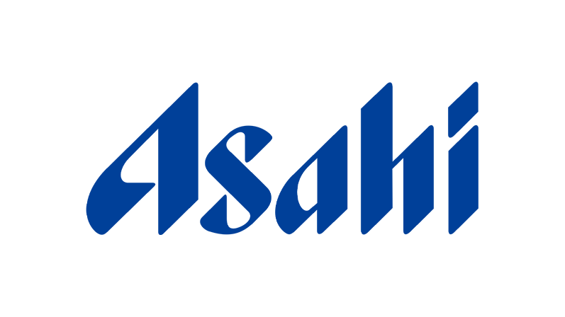 The word 'Asahi' written in stylized blue font.