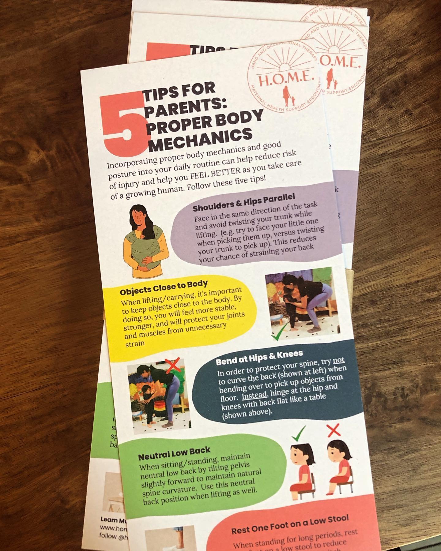 Hot off the press!  Infographic flyers with 5 tips for parents on using proper body mechanics ! 

Will be dropping them off at various local businesses ❤️ 

If you&rsquo;re a parent, birth worker, healthcare provider and would like a digital copy to 