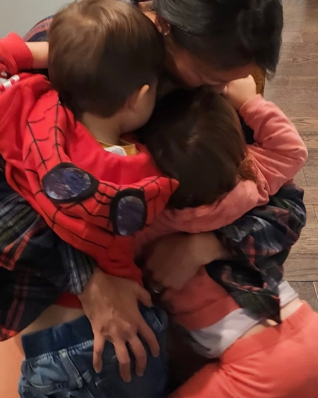 Hugs after the longest time I&rsquo;ve ever been away from my kids 💕

For you both, I keep pushing. 

#motherhood #kids #whatwedoforourkids