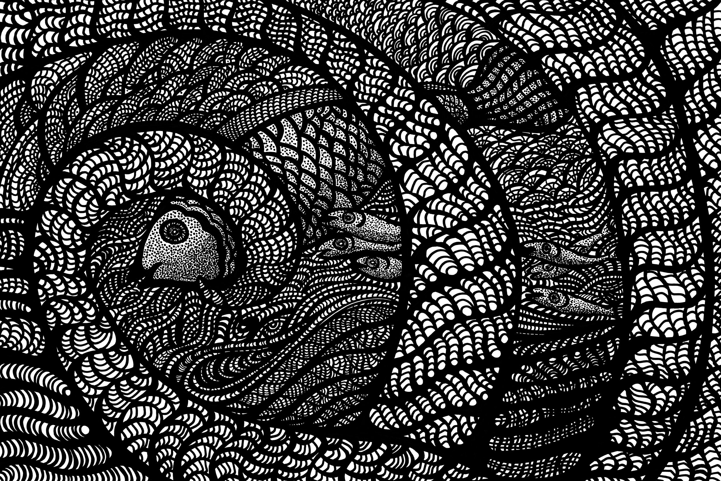 Dessin à l'encre / Ink drawing 12x18 po/in