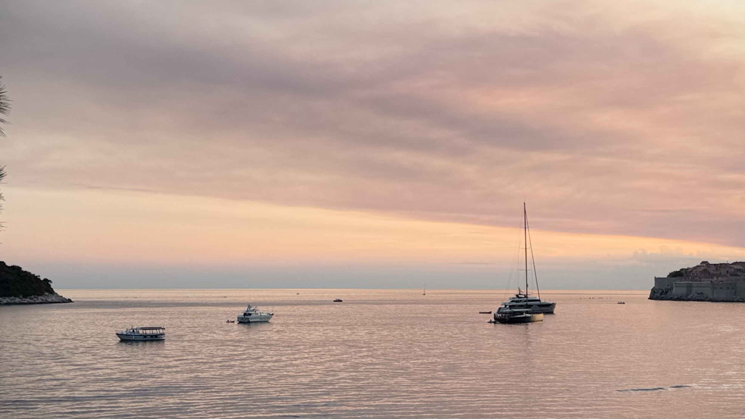 "Boats at Sunset #2," Dubrovnik