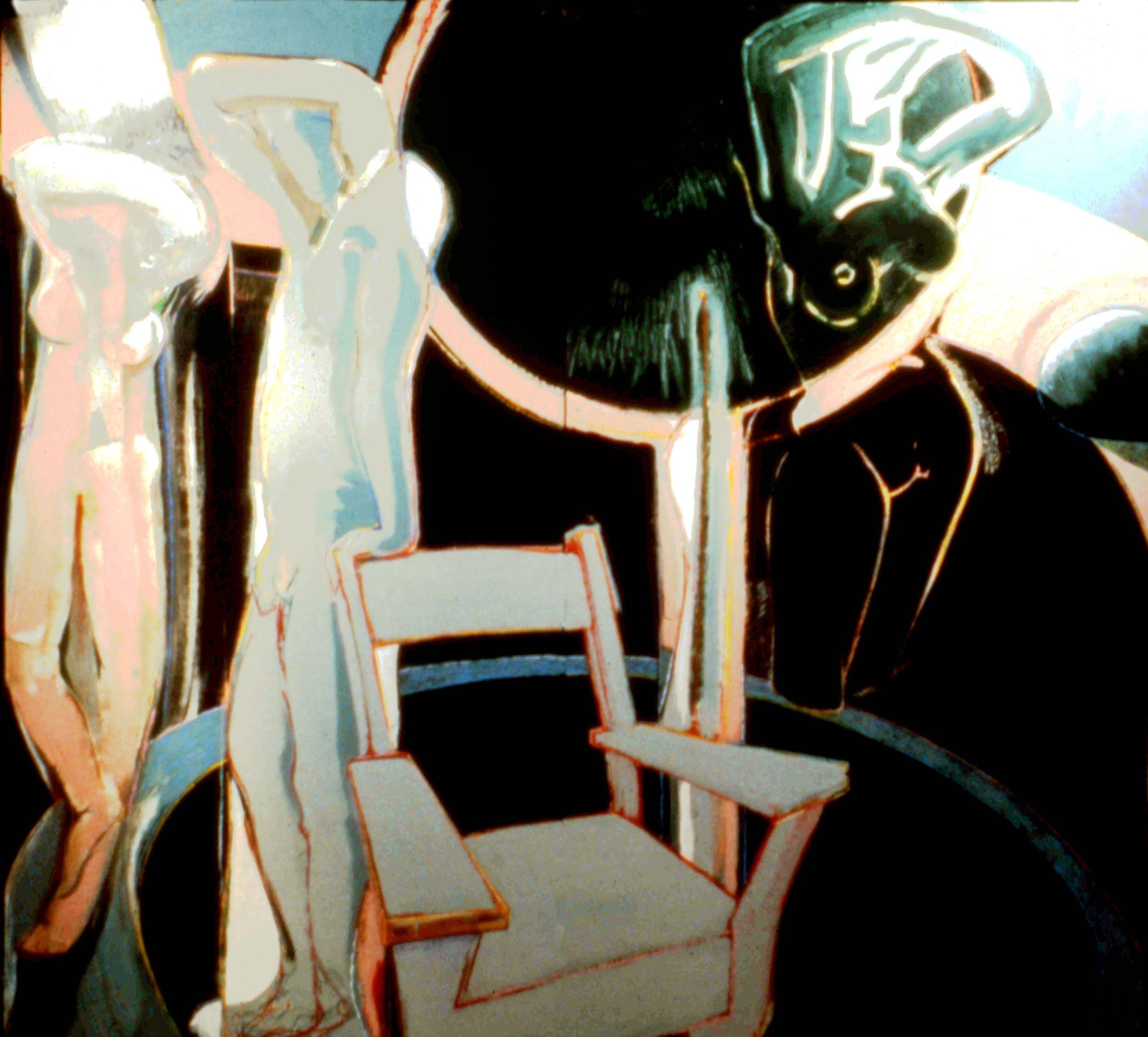 Two Girls, Chair , 96x96