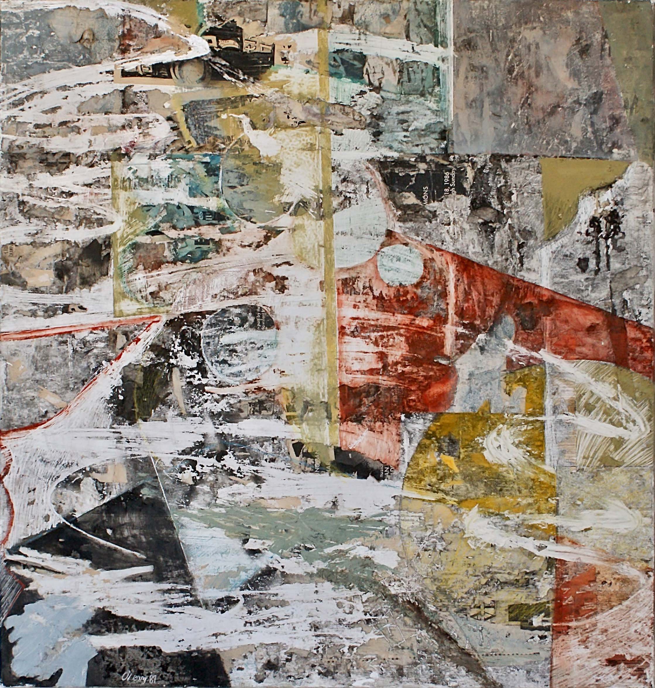 Gulf , 40x40, Oil Paint on Found Object (Sold)