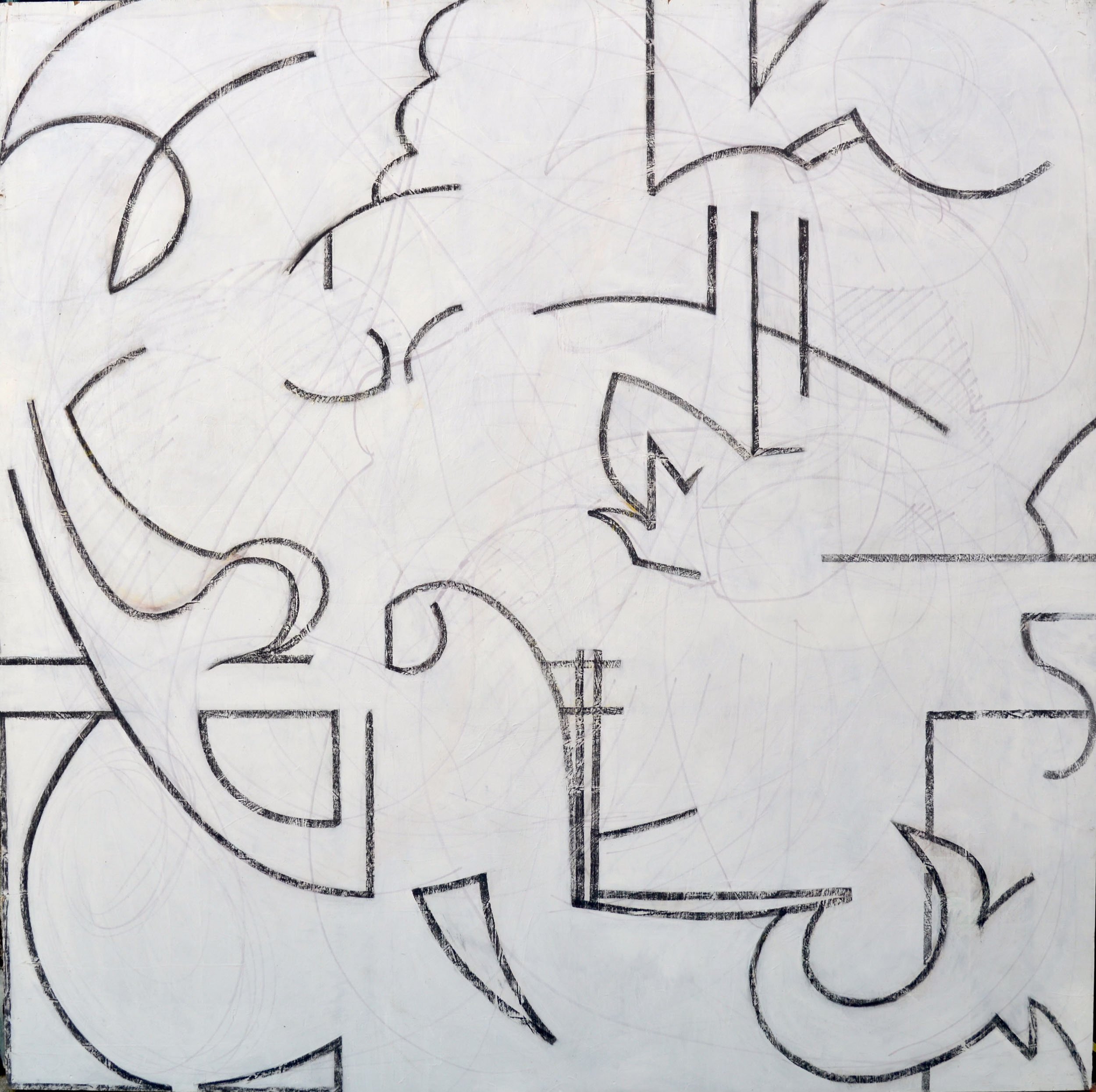 Turnpike , 48x48, Pastel on Panel