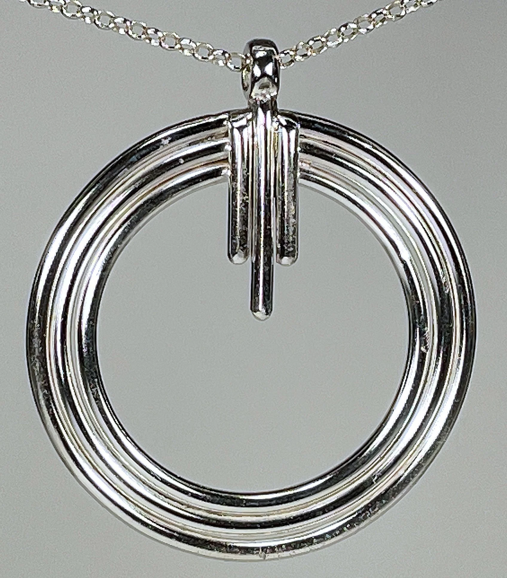 "3 Bar 3 Ring" necklace