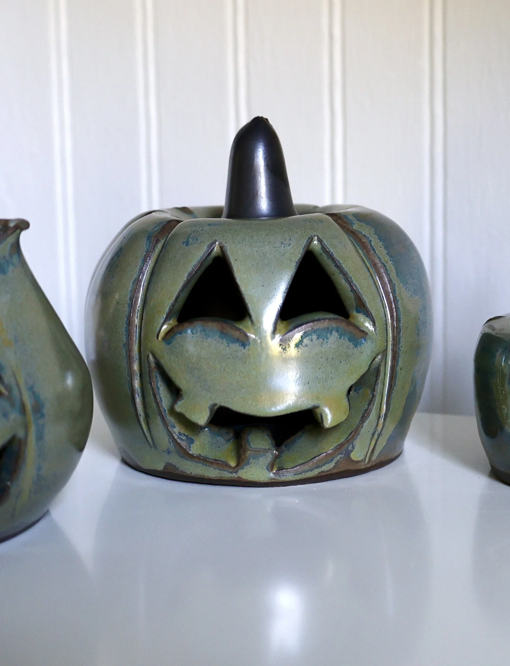 Green Tea Pumpkin Luminary — Small III