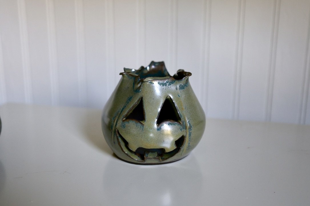 Green Tea Pumpkin Luminary — Small IV