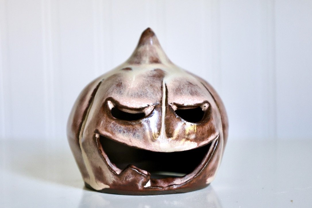 Rose Quartz Pumpkin Luminary — Small II