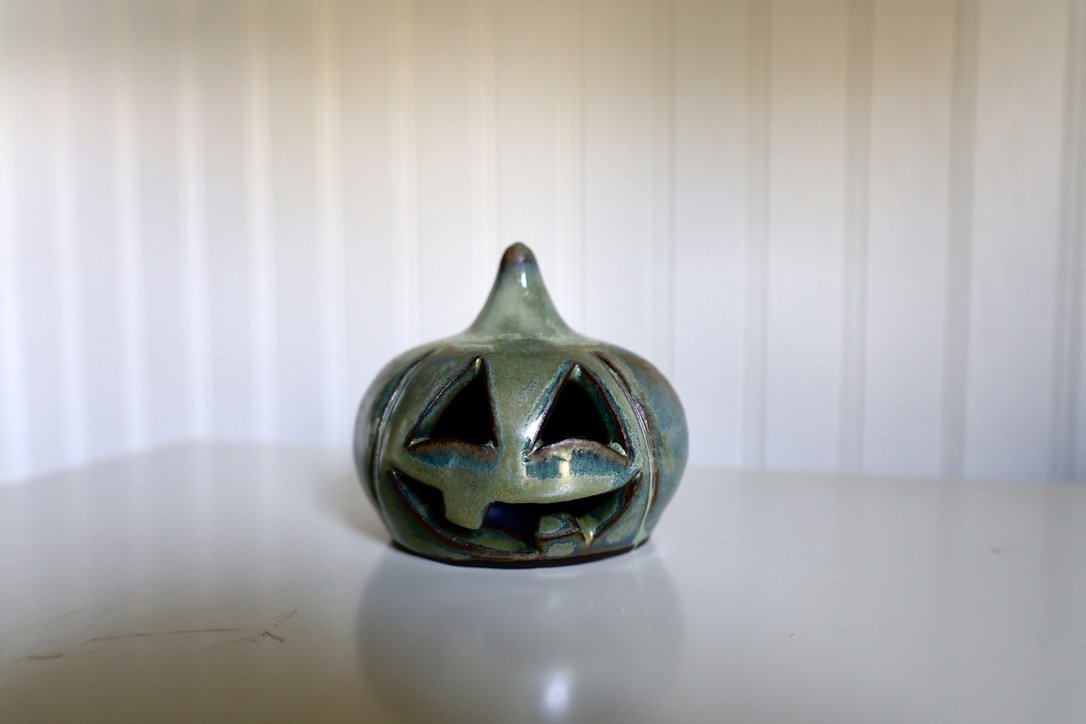 Green Tea Pumpkin Luminary — Small II