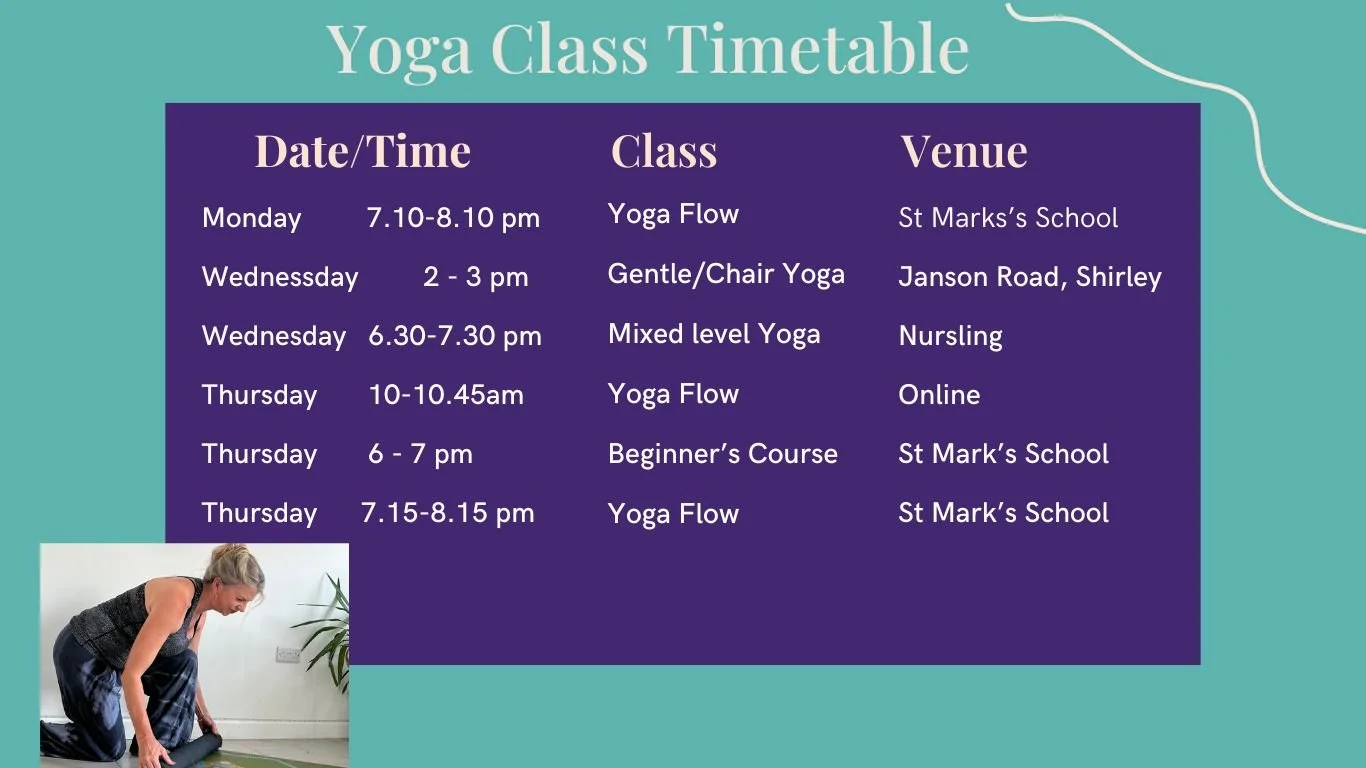 Yoga Class Timetable Shirley Southampton Yoga Flow Beginners Yoga Chair Yoga kasayoga