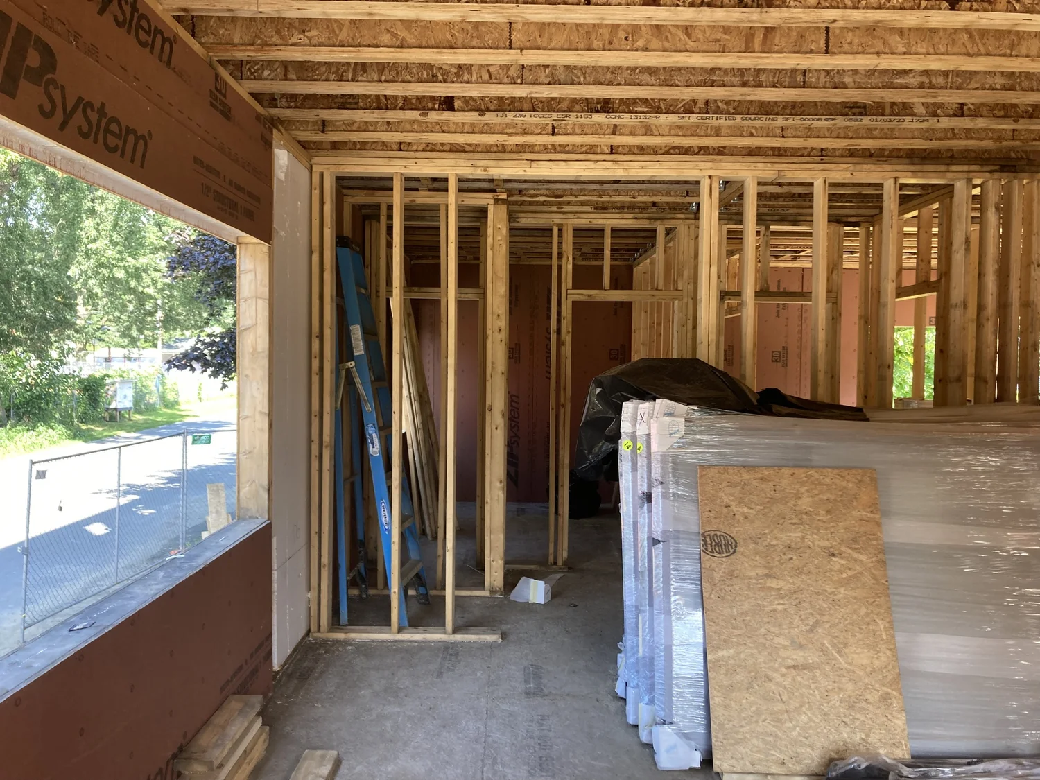 Engineered joists provided long spans for flexible apartment layouts.