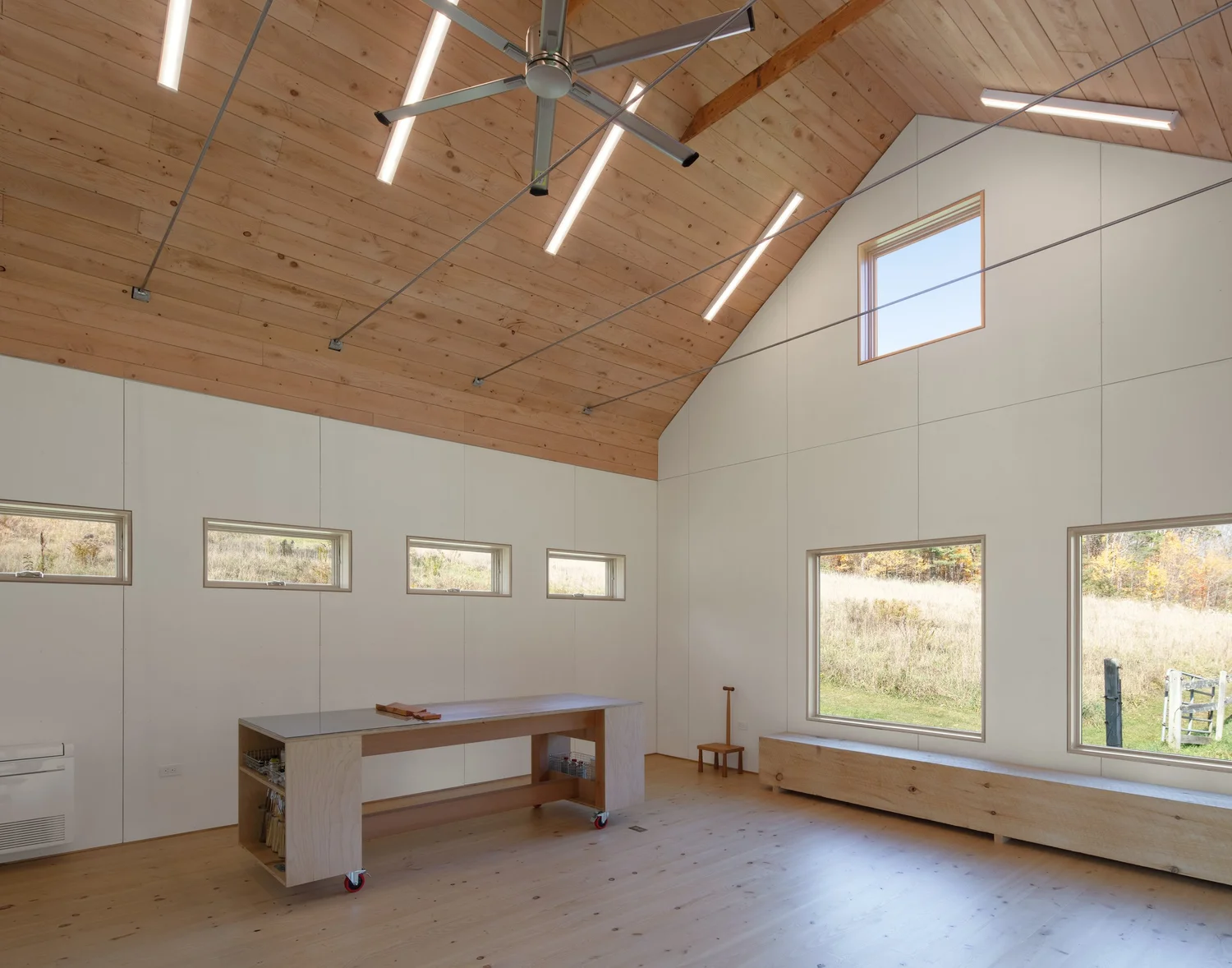 Barnard Barn Studio Interior with Workbench
