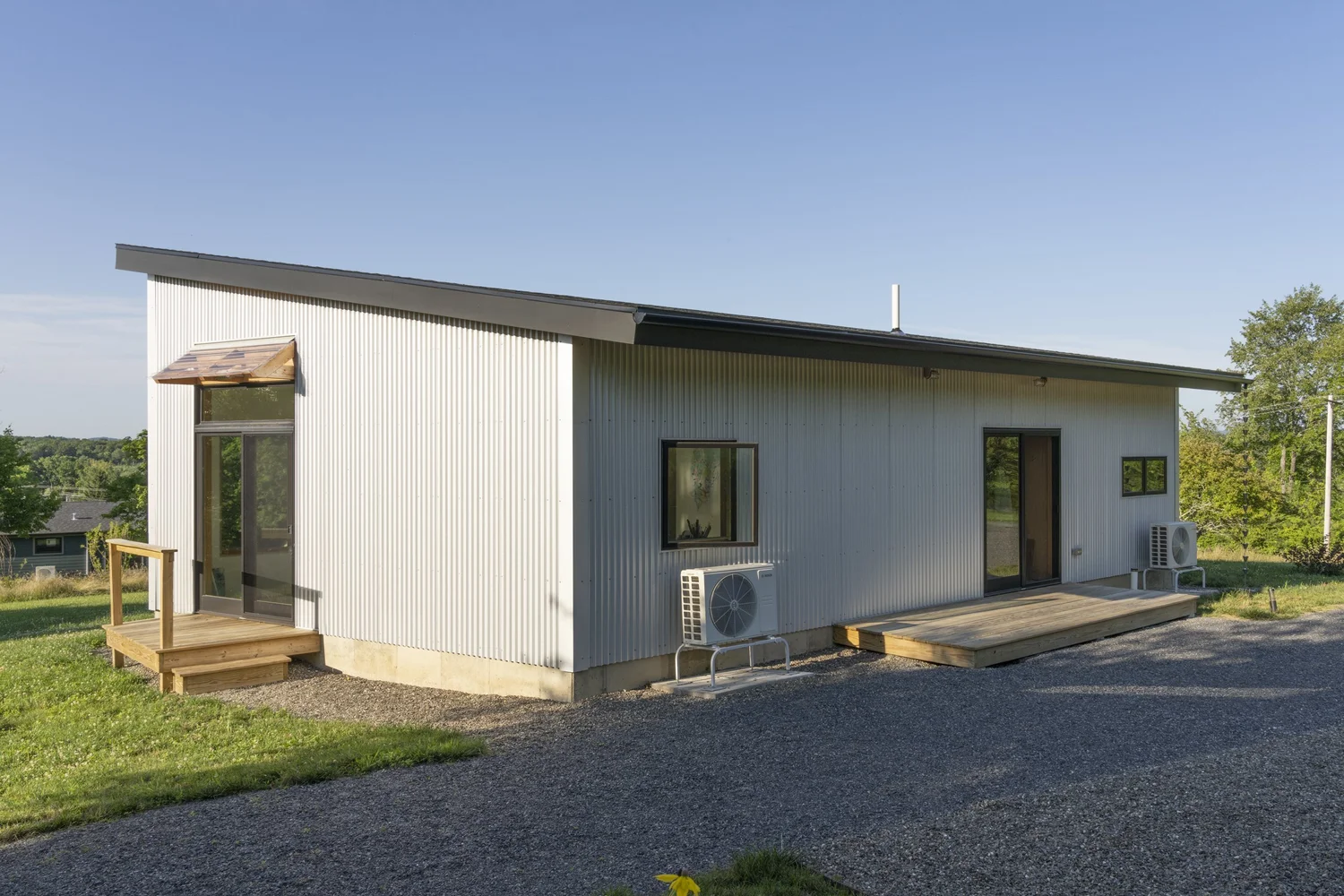 Hemp Art Studio, entry side with two wood porches