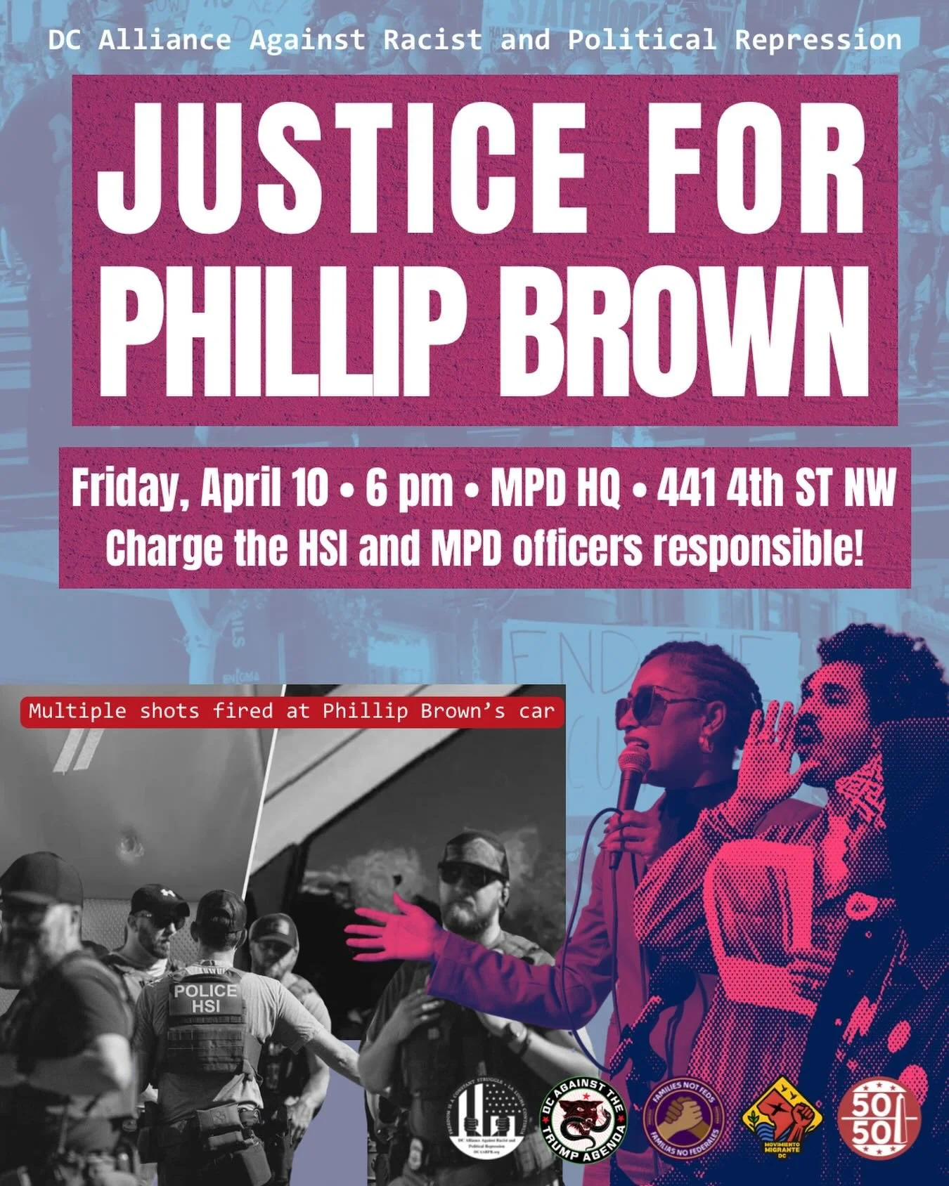 Justice for Phillip Brown! 🗣️ Newly released body camera footage due to the FAAR Act show what we have known for months&mdash; a Homeland Security Officer almost killed an unarmed Black man at a traffic stop for no reason. SHAME! We will be hitting 