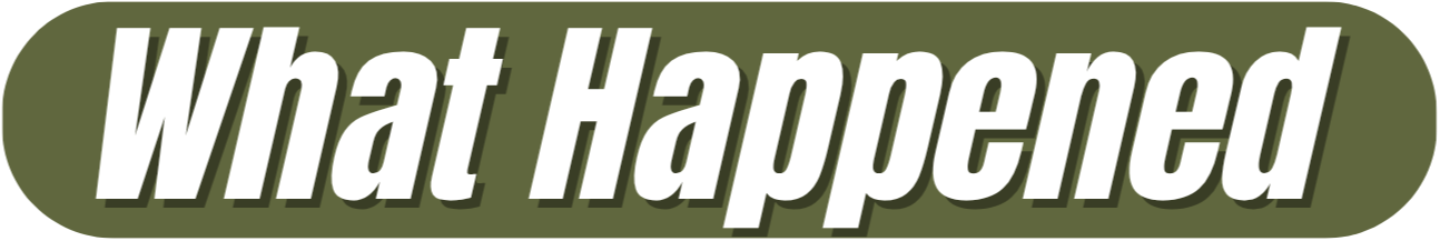 Text that reads "What Happened" on a green background.
