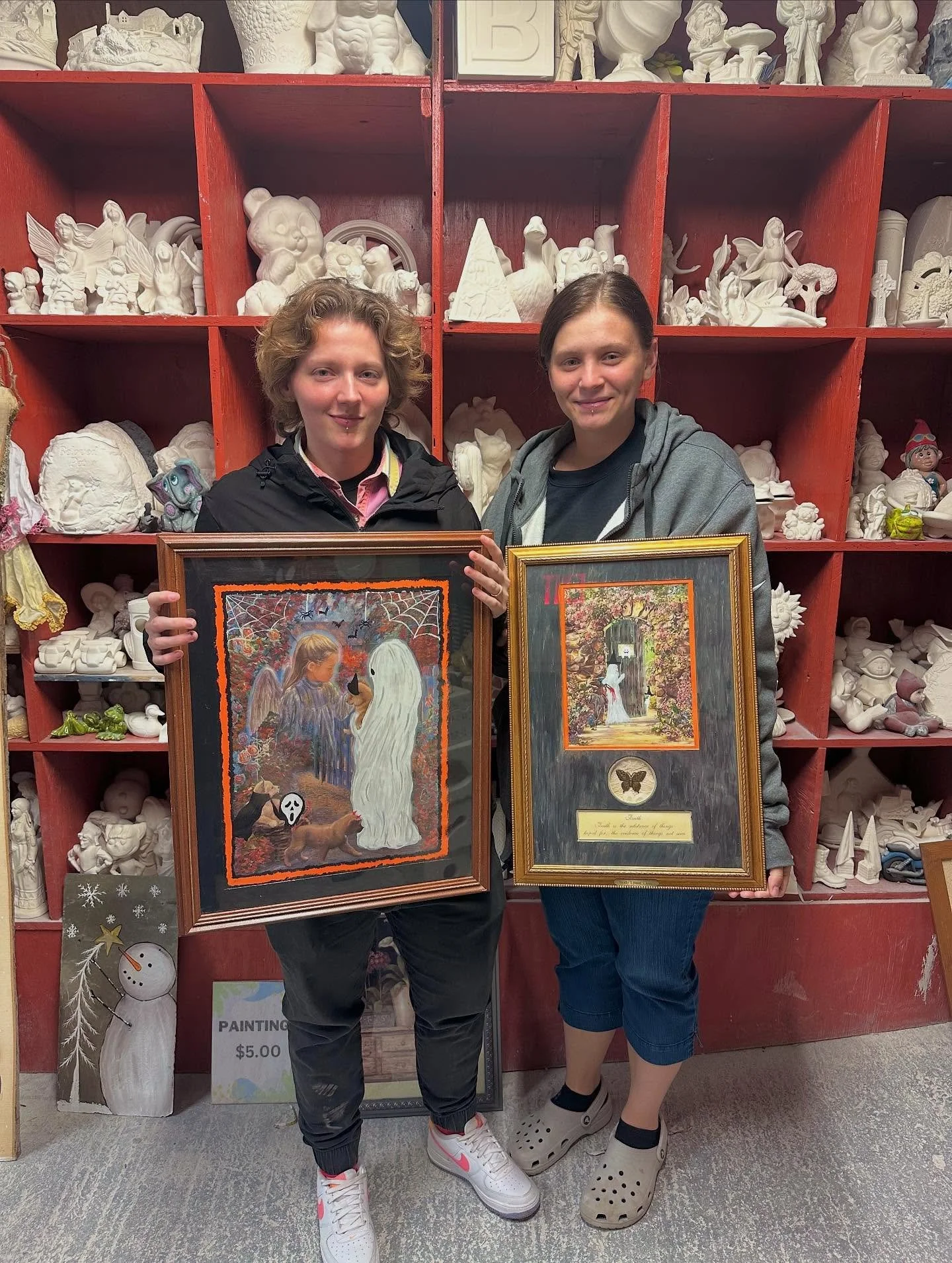 Check out these awesome thrift flips! 🤩 🤎With a little painting and some spooky ideas they turned out so unique!!

For a look at the paintings in their before state, check out the video in the last slide! 

Thank you for your support! 🫶🏼

#happyc