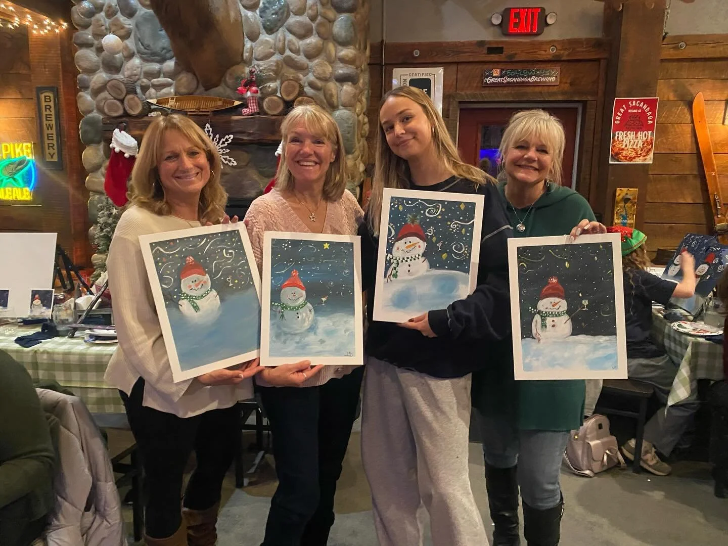 Take a look at how our Tipsy Snowman Paint &amp; Sip class went! 🥂🤩 

We had a full house, and it was so nice to see friends and family gathering for a great night!! Shout out to our first time painters as well! 

Be sure to leave a review on your 