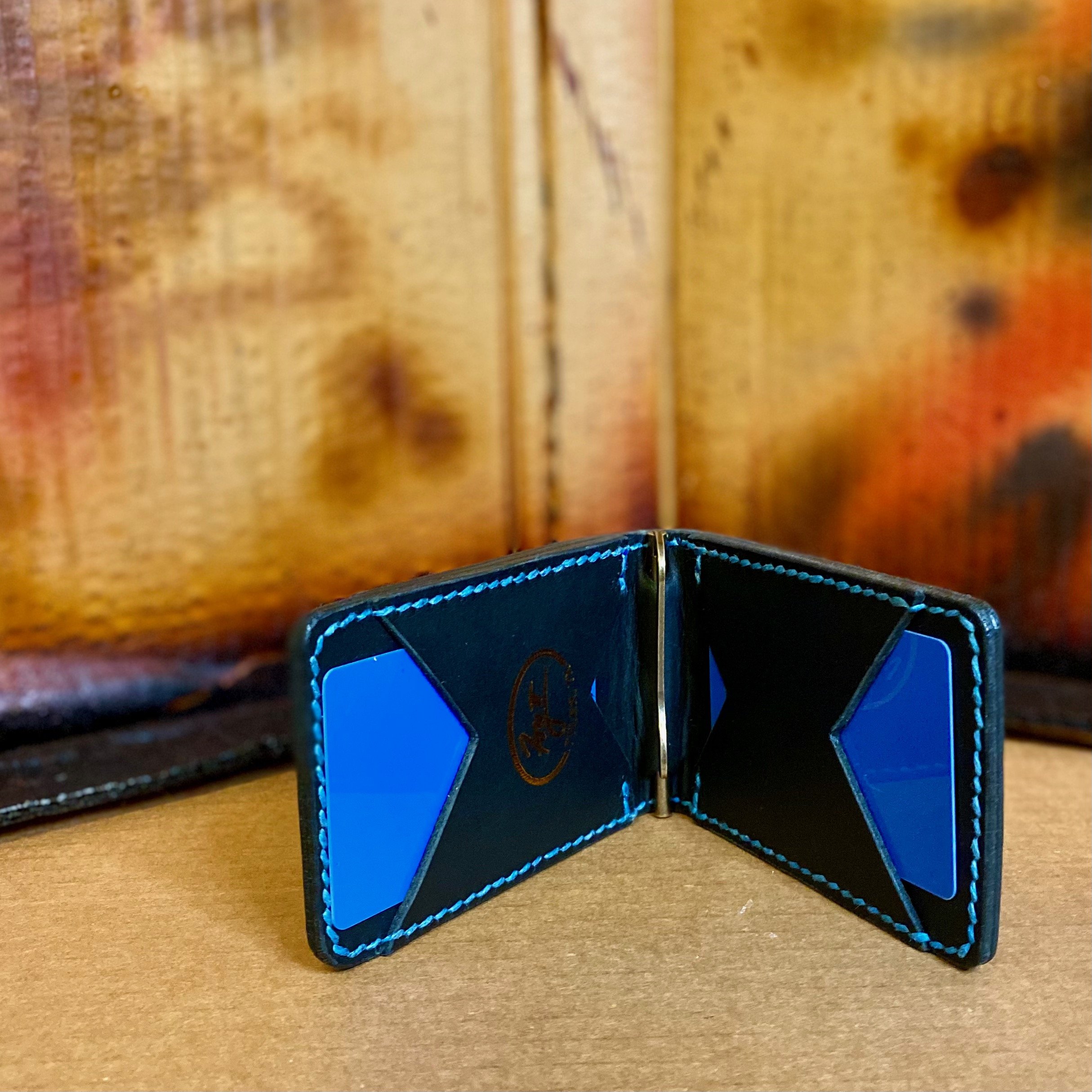 Black money clip wallet
