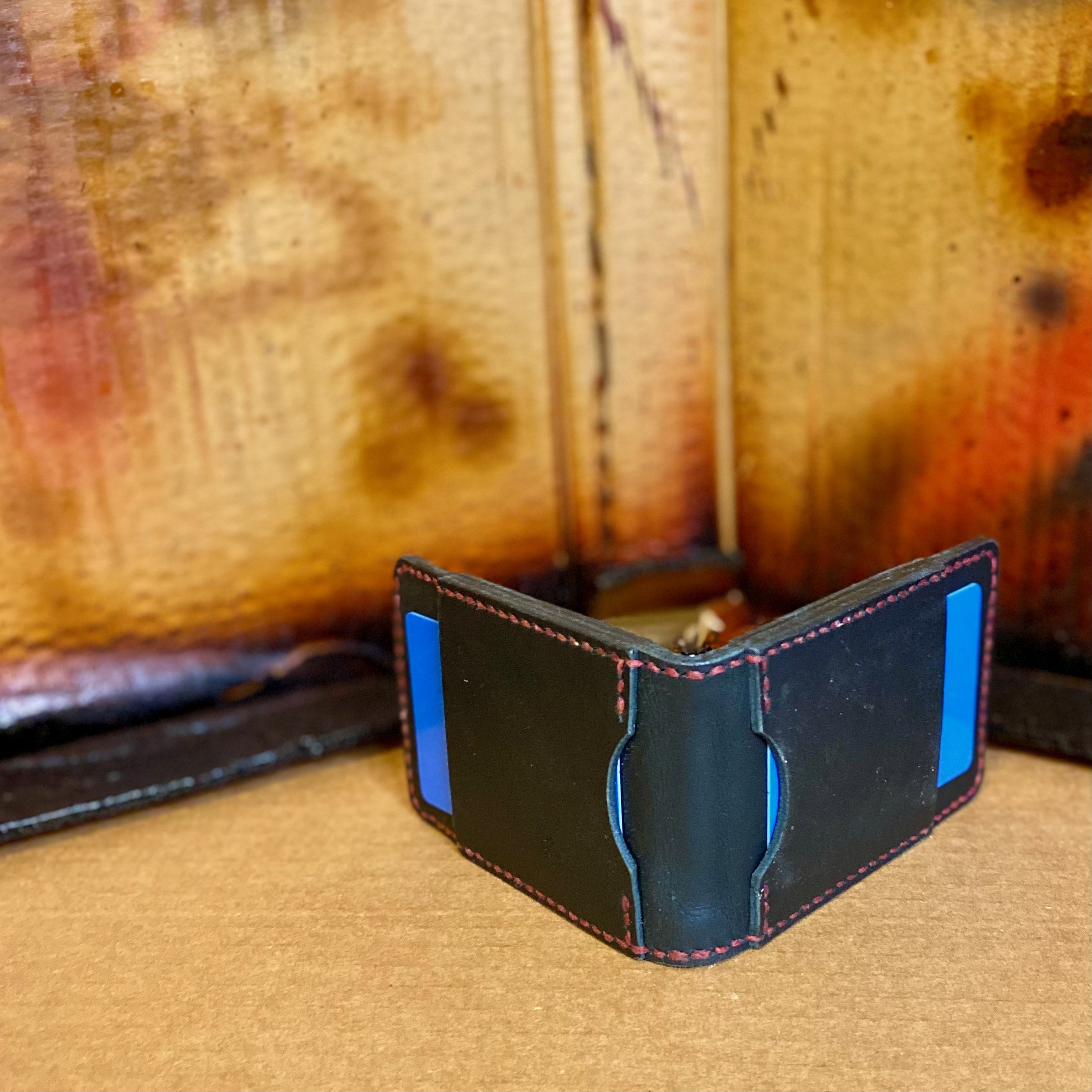 Black money clip wallet