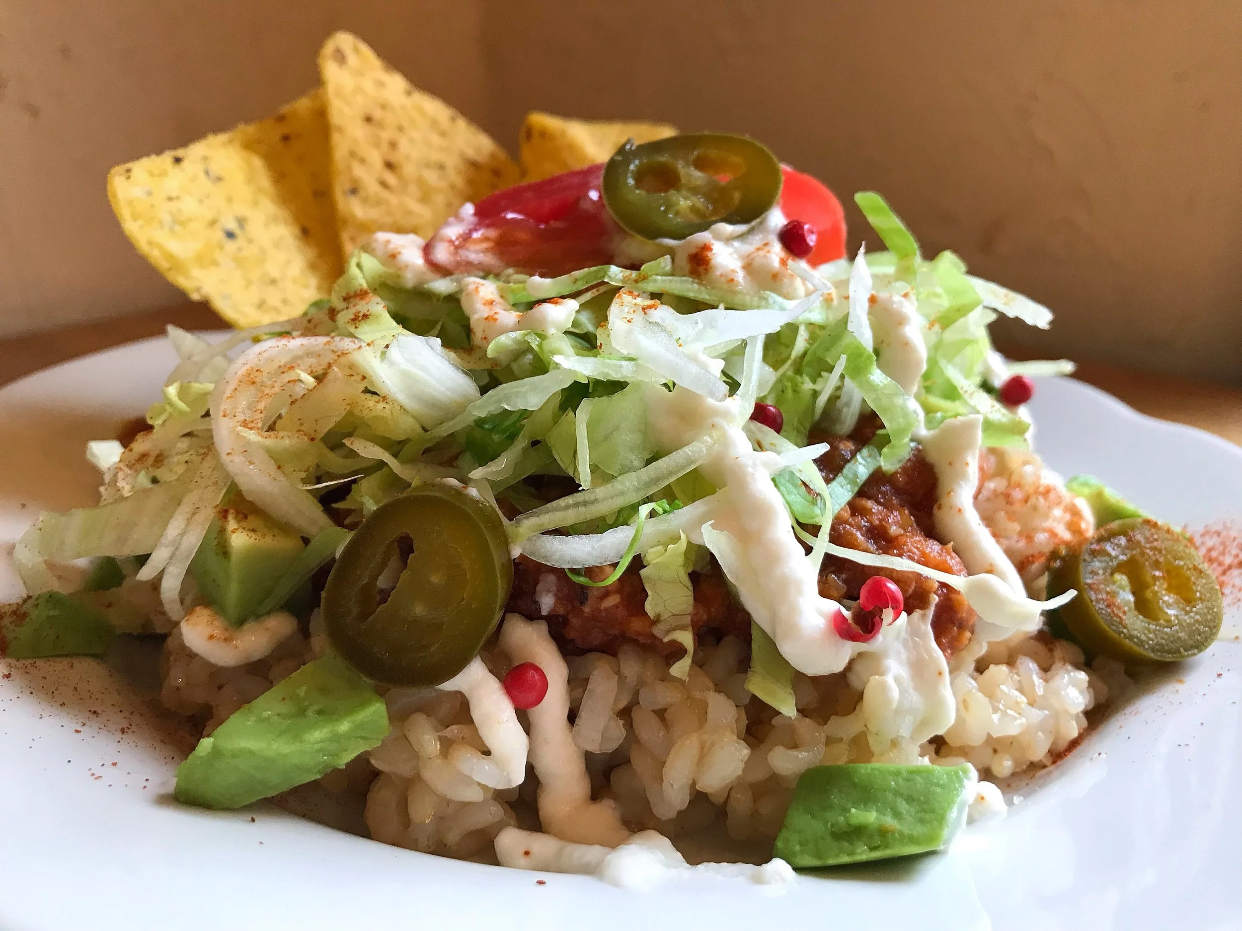 Special vegan taco rice
