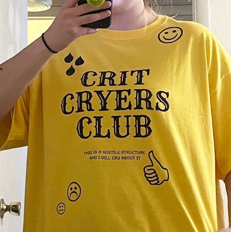 Screenprinted Tees for Crit Cryers Club (Personal project)