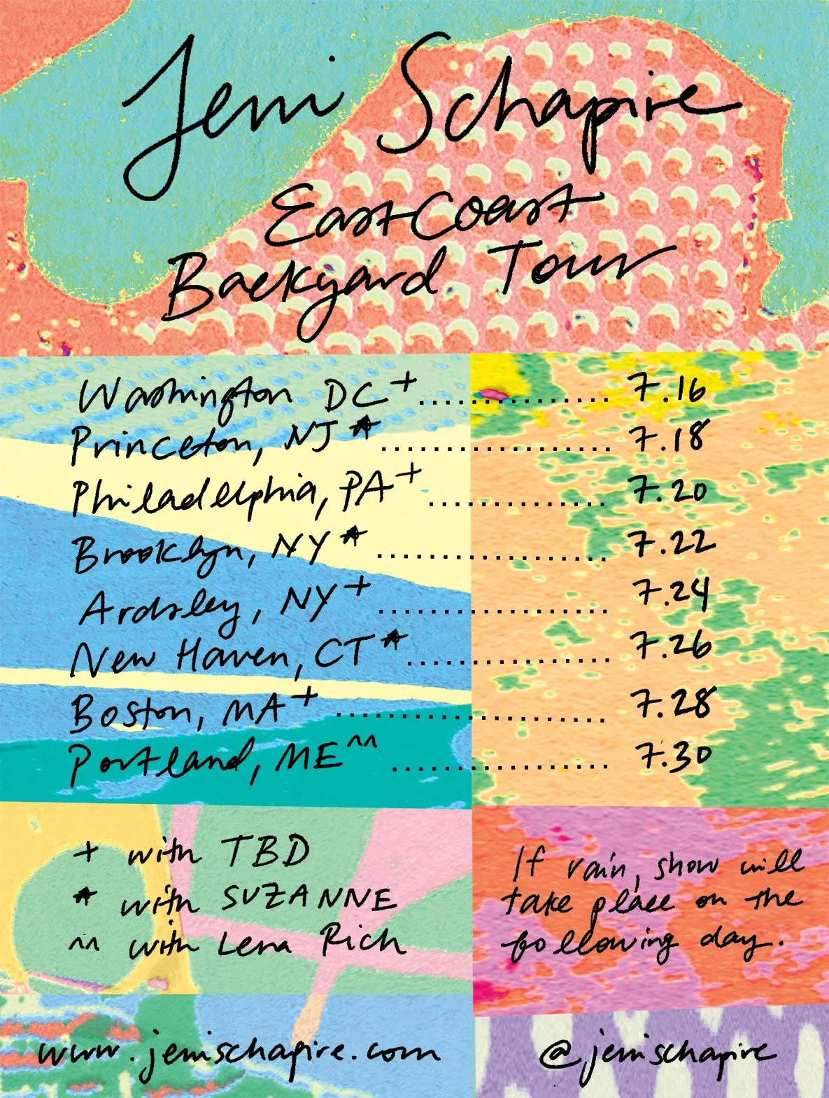Tour Poster Design for Jeni Schapire