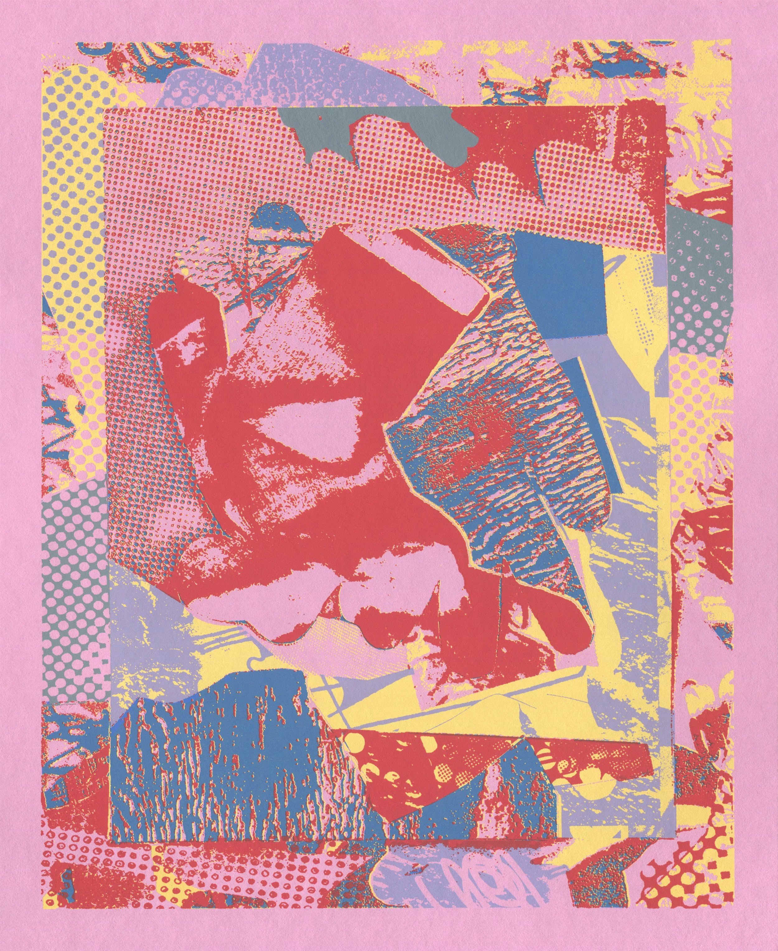 Red Socks, 2021, Five layer screenprint, 11 x 8.5 inches