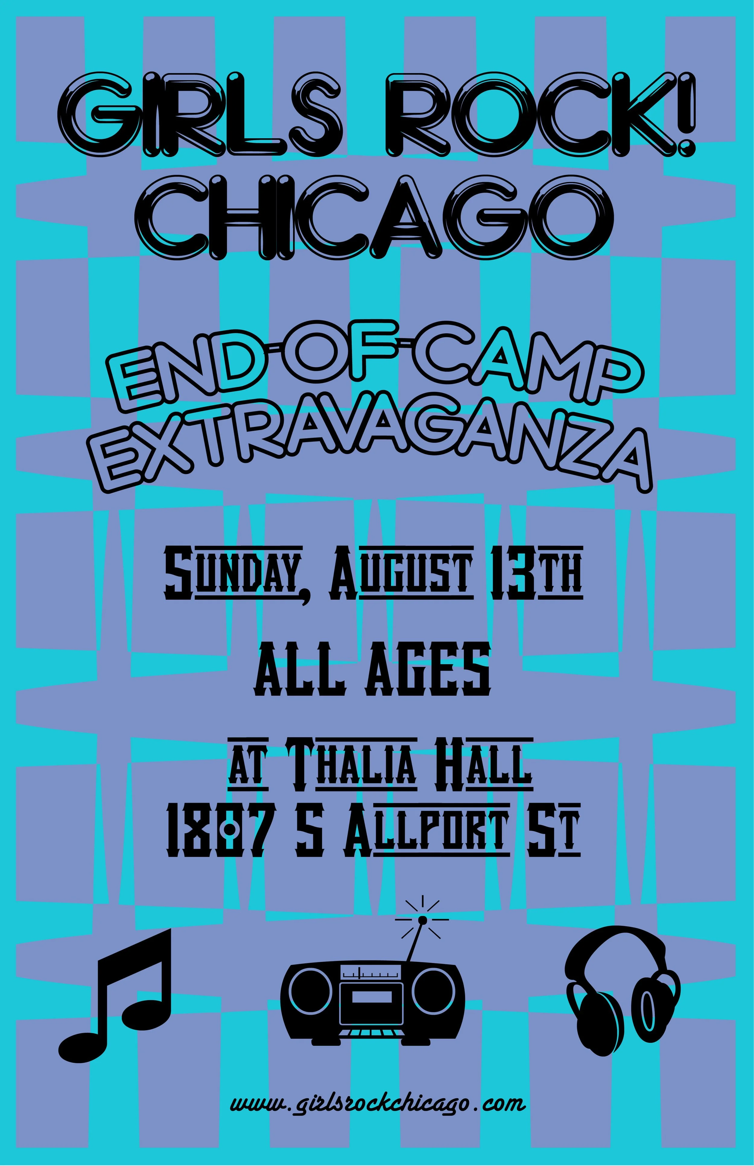 Poster Design for Girls Rock! Chicago