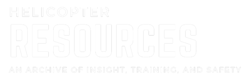 Helicopter Resources with tagline 'An archive of insight, training, and safety'