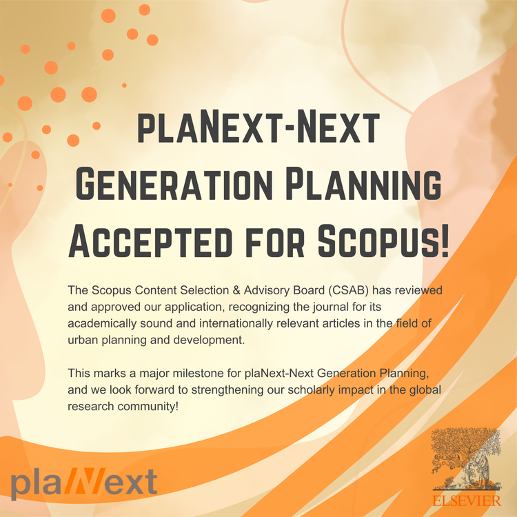 PlaNext-Next Generation Planning Accepted for Scopus — Architectural ...