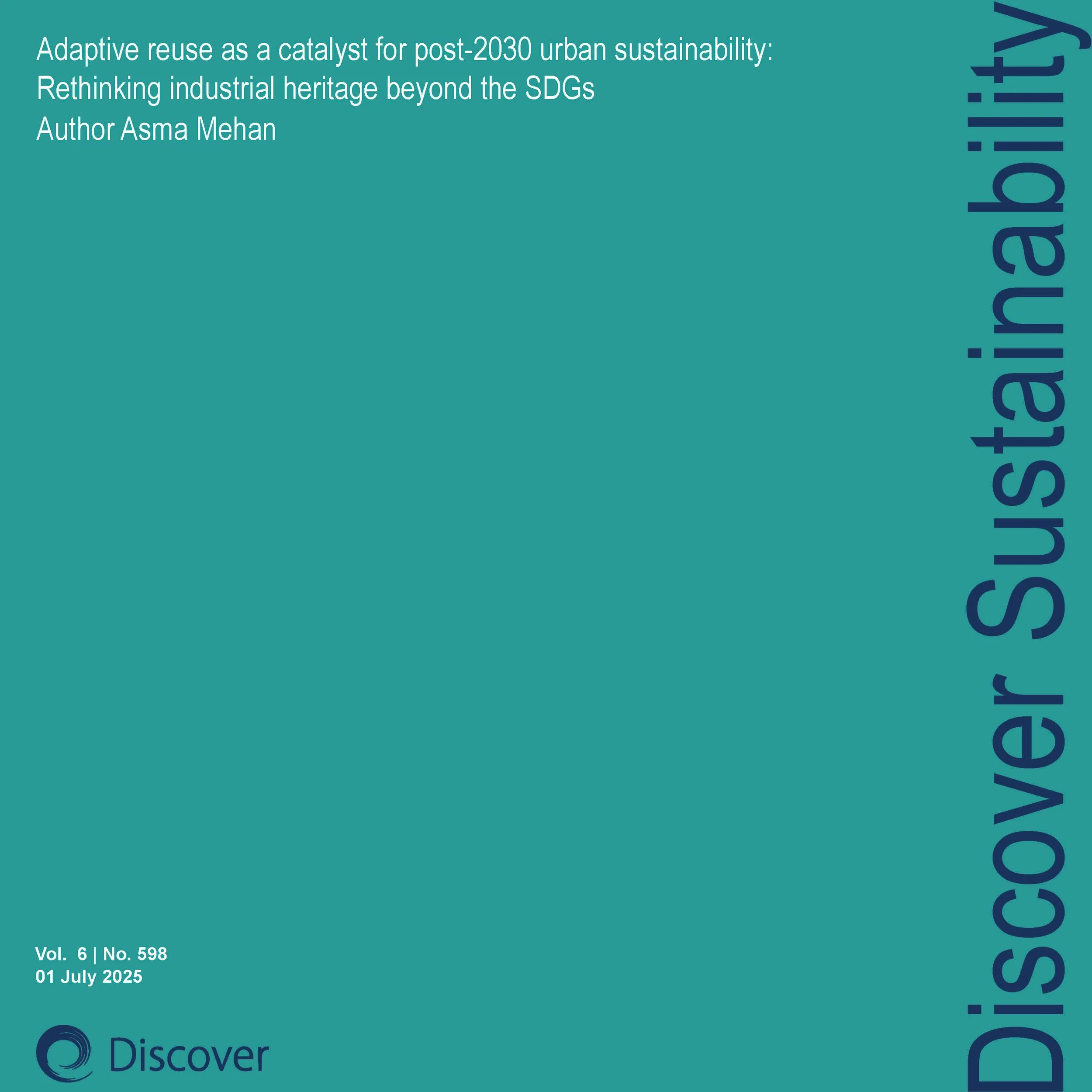 New in Springer Nature’s journal; Discover Sustainability!