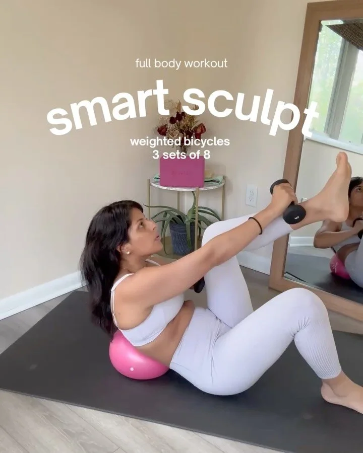 Steal my full body workout (that I&rsquo;ll be teaching this weekend) 🦄

I created smart sculpt with your deep core and pelvic floor in mind, but in a flow state for a physical and mental release.

Save for later and exhale on exertion 🌱