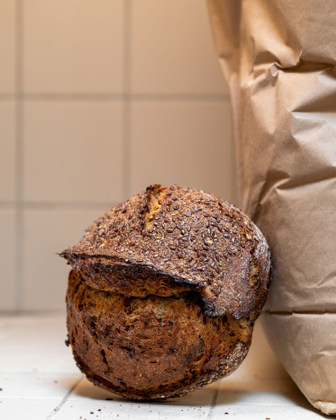 Miso & flax bread