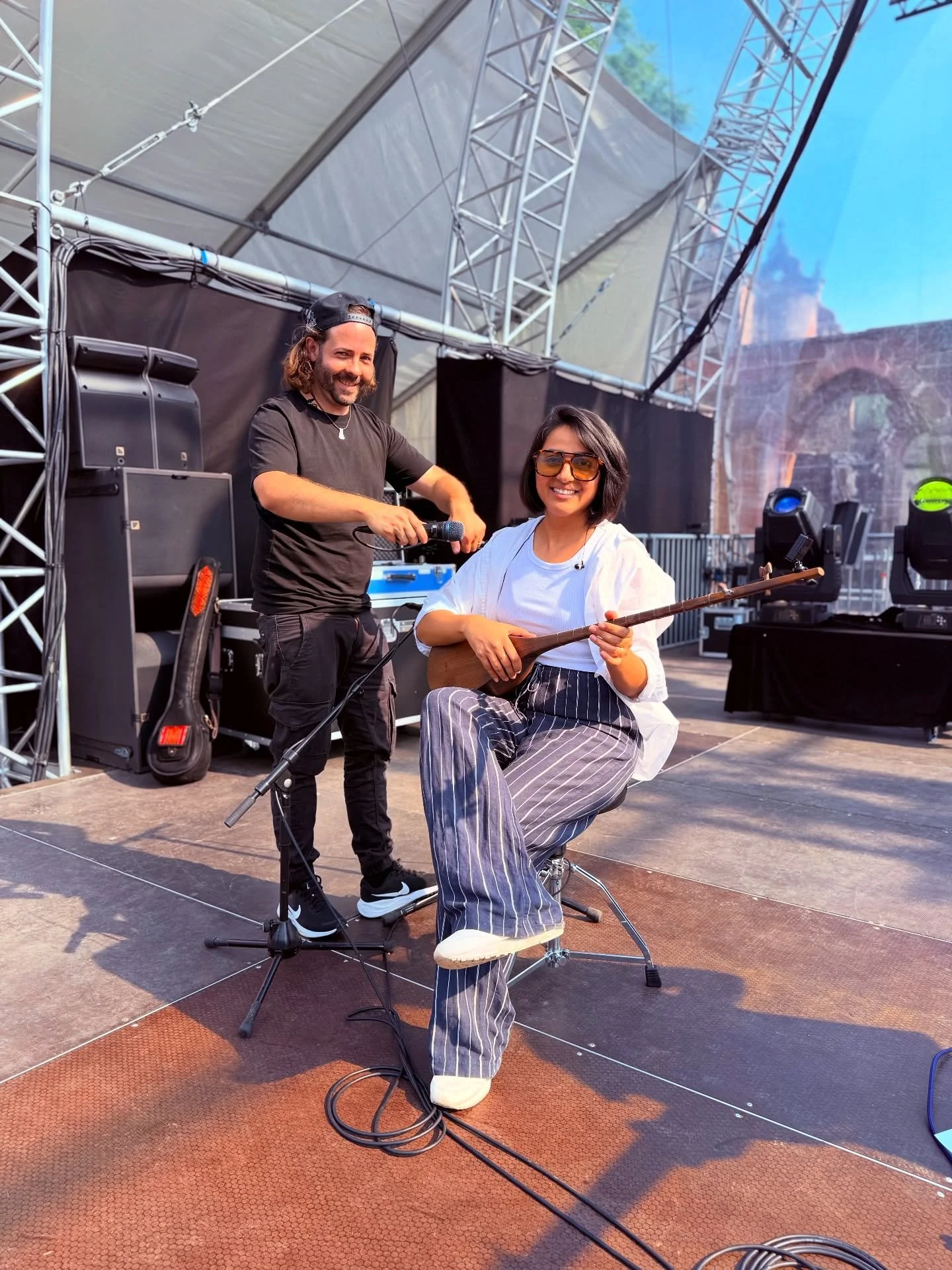 Cannot wait for tonight&lsquo;s &bdquo;Sommertraum&ldquo; open air concert at the iconic @calwer.klostersommer 💕Just finished soundcheck in this amazing scenery. Our special guest @yaldaabbasii will spread her magic for you tonight! The journey cont