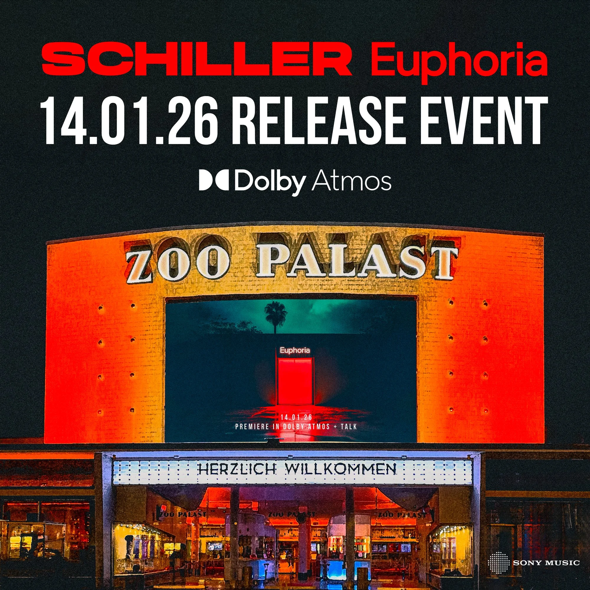 New Date: 14.01.26 – „Euphoria” RELEASE EVENT im Zoo Palast Berlin