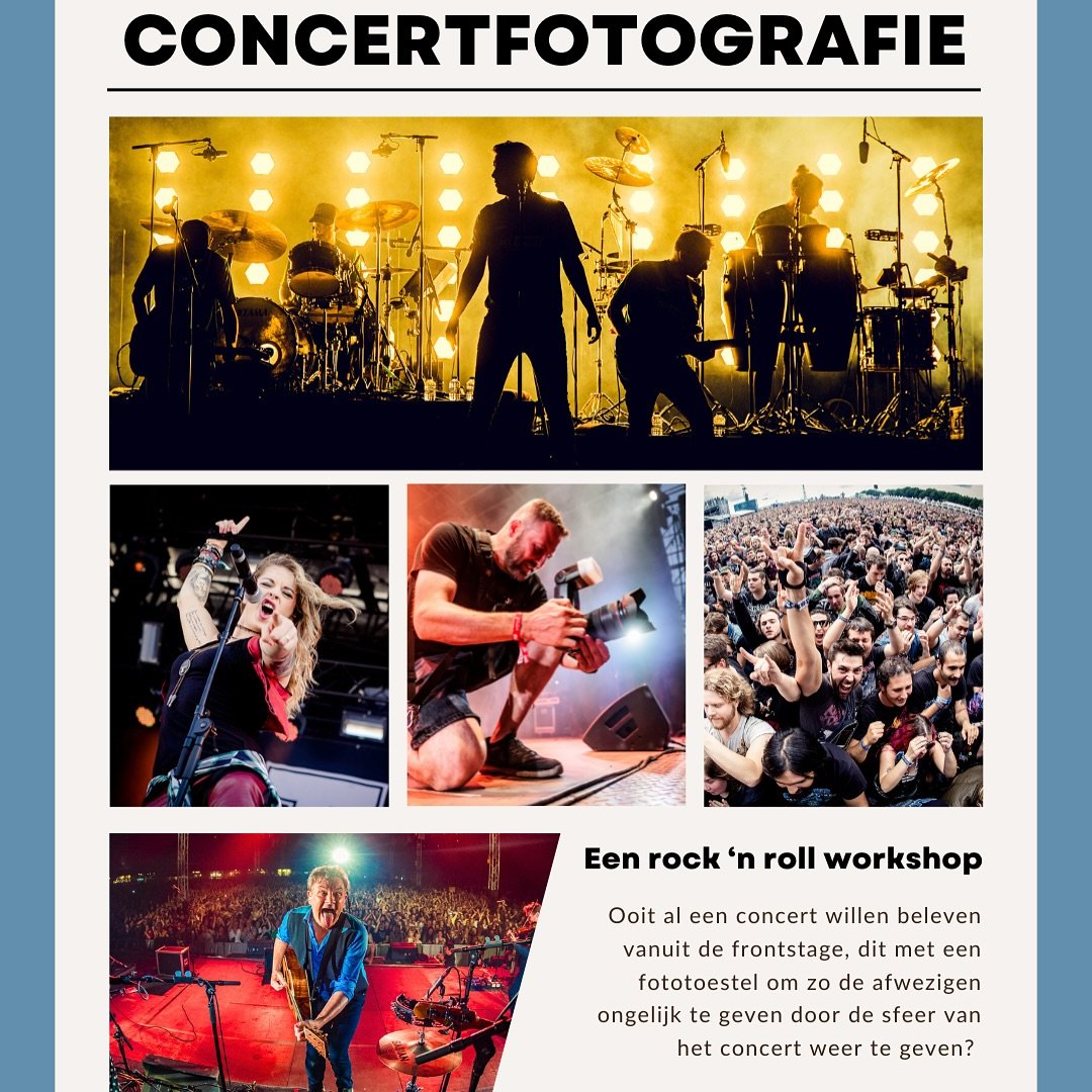 Interesse om de wereld van concertfotografie te ontdekken? Ik geen een workshop met allerhande do&rsquo;s en don&rsquo;ts, ervaringen en tips. 

Als extra&rsquo;tje mag je dan ook mee op donderdag 3 juli om de eerste avond van @moenfeest in beeld te 