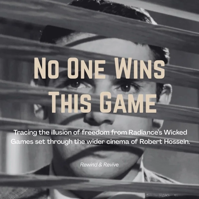 Motion is not escape.

A few thoughts on Robert Hossein&rsquo;s cinema, sparked by @radiance.films Wicked Games set and its illusion of freedom.

This carousel is a fragment of the larger essay now live on Rewind &amp; Revive. 🔗 in bio. 

#roberthos