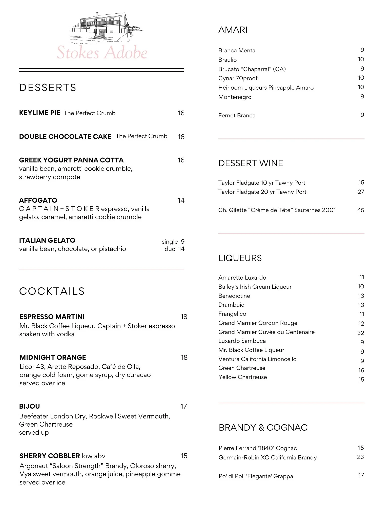 Dessert — Stokes Adobe