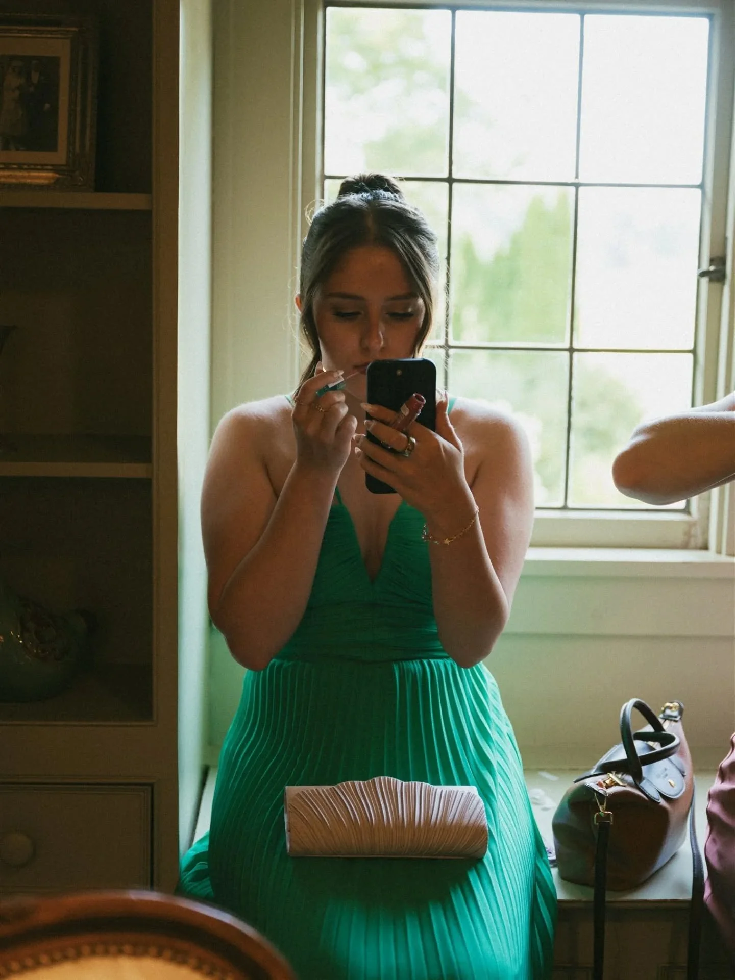 Most of my feed is green because I live in a state that is basically a tree prison, but today feels like a good day to celebrate an intentionally green moment-- whether it's a curated portrait, a Michigan forest, your favorite wedding guest's dress, 