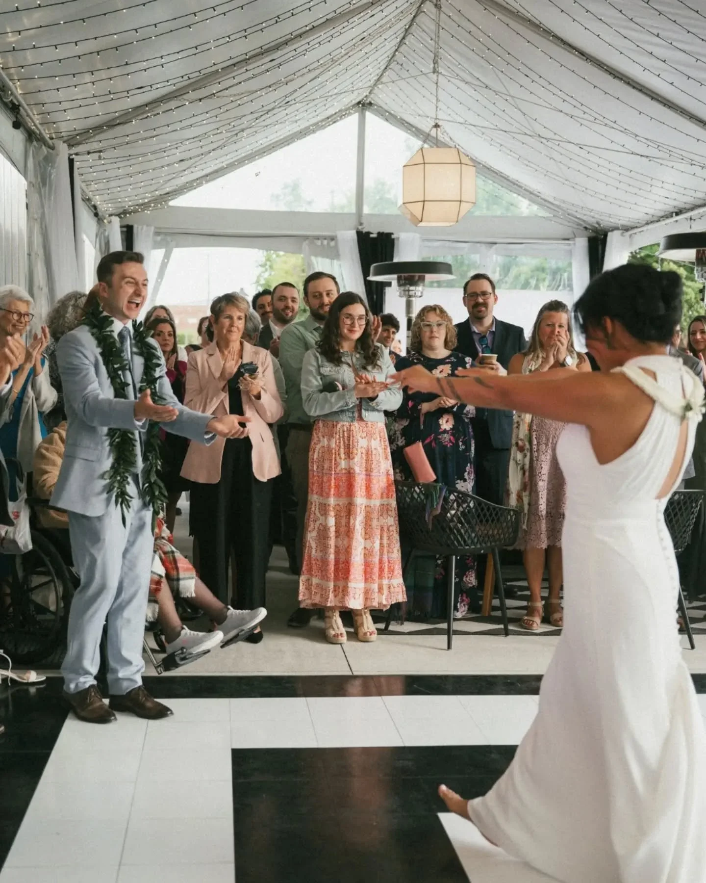 1 year ago ✨

This first photo is one of my favorites ever and I will never forget this day where An&eacute; and Ian brought the spirit of Hawaii to Michigan at @thecollinsoffmain @thecollinsclocktower 

Happy one year @iawolfe114 + @anemkhw 😊