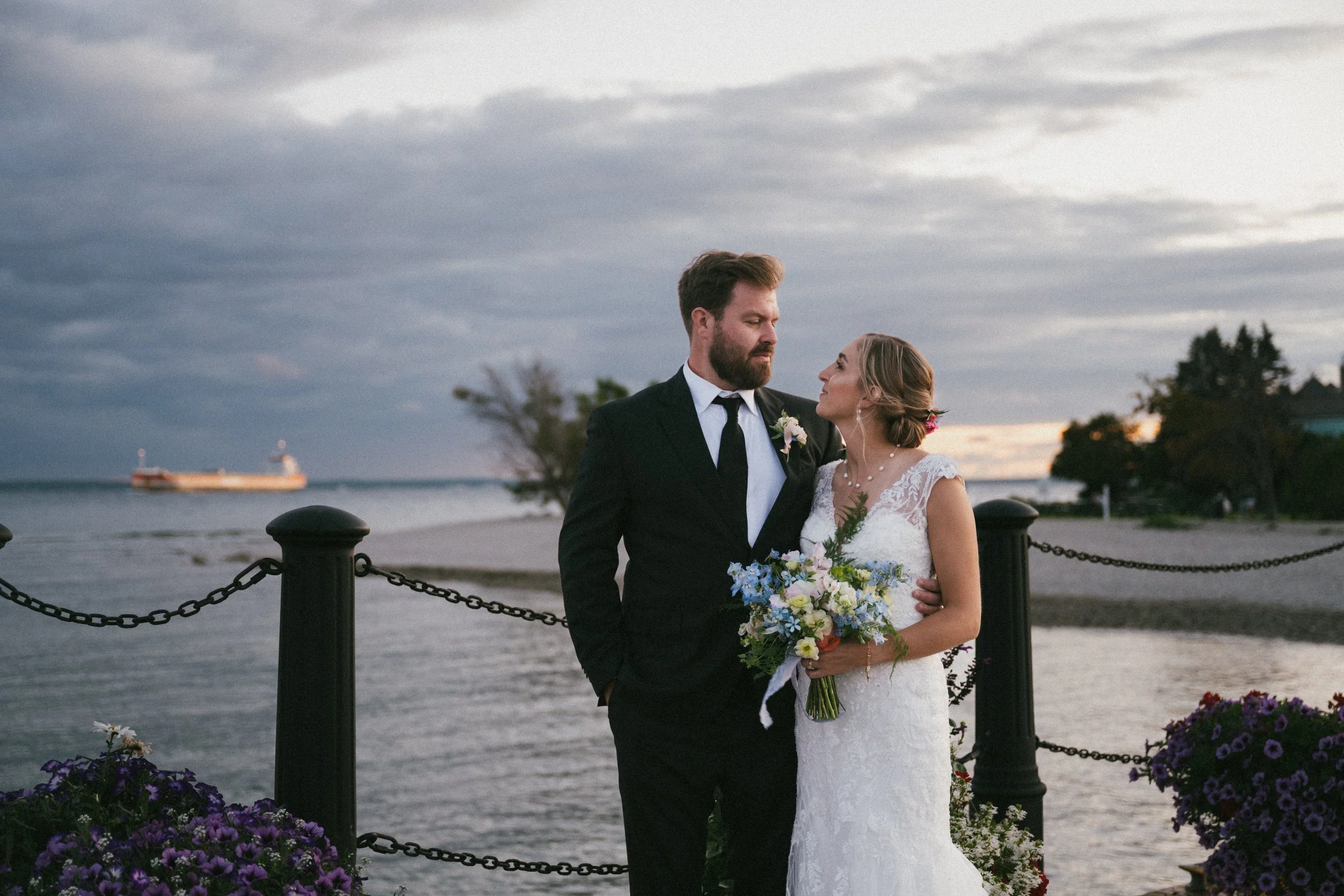 Mackinac Island Elopement at Somewhere In Time Gazebo - Emily + Michael