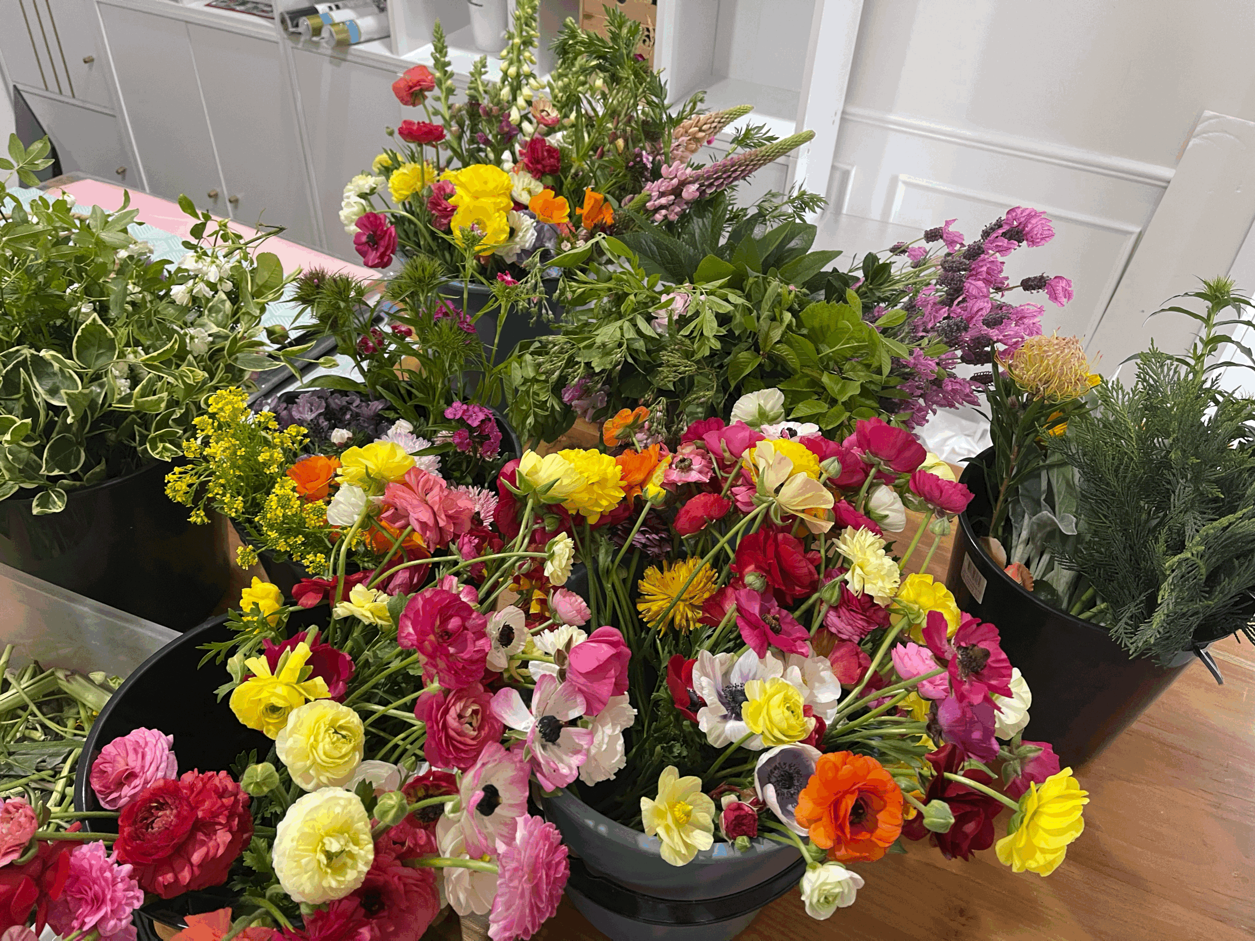 DIY Farm Flower Buckets