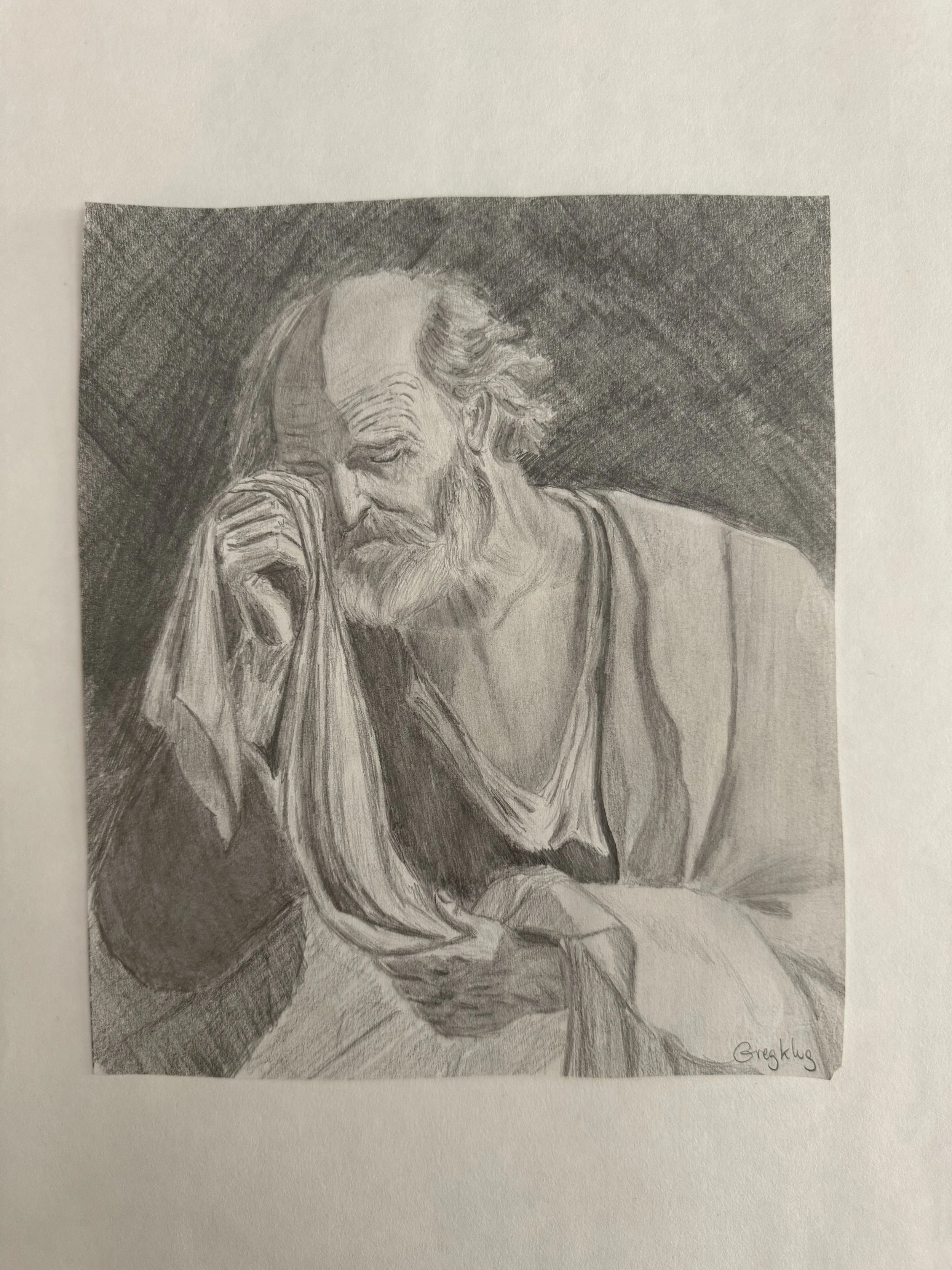 2001. Guercino, The Tears of Saint Peter. Graphite. 6.5x7.5._6 -
© Gregory Klug. All artwork is protected by copyright and may not be used, copied, or reproduced without written permission.