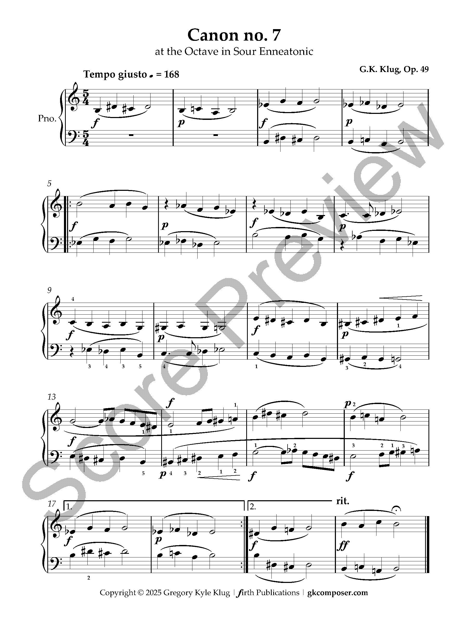 Klug, Nine Symmetrical Mode Canons for Piano, Op. 49_Page_7.png
