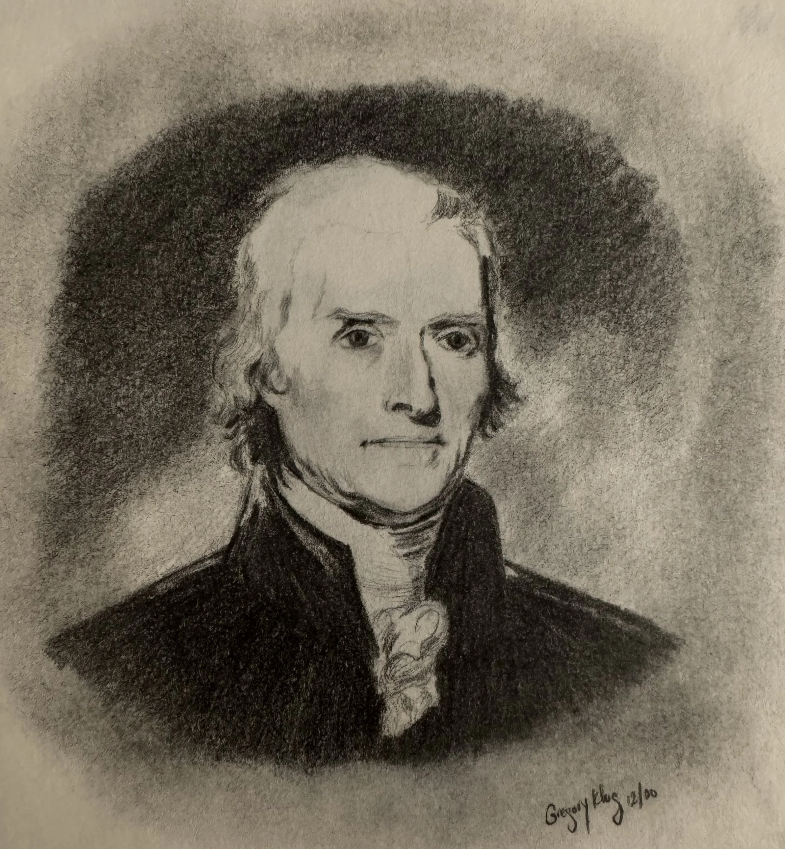 2000.12. Thomas Jefferson. Graphite. 7x7._2 -
© Gregory Klug. All artwork is protected by copyright and may not be used, copied, or reproduced without written permission.