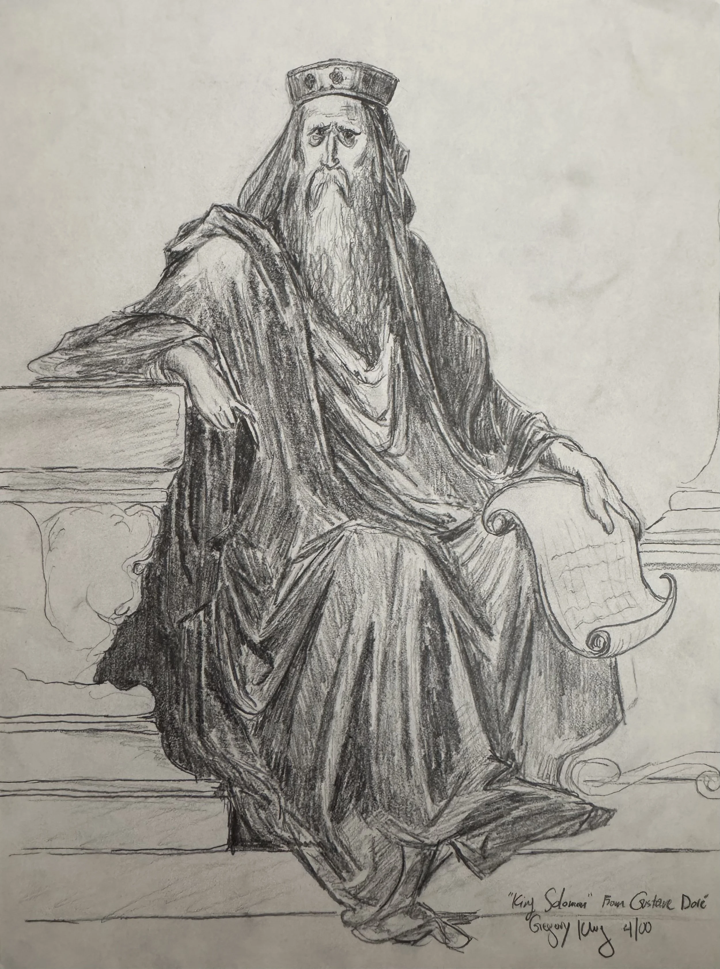 2000.04. Doré, King Solomon. Graphite. 9x12 -
© Gregory Klug. All artwork is protected by copyright and may not be used, copied, or reproduced without written permission.