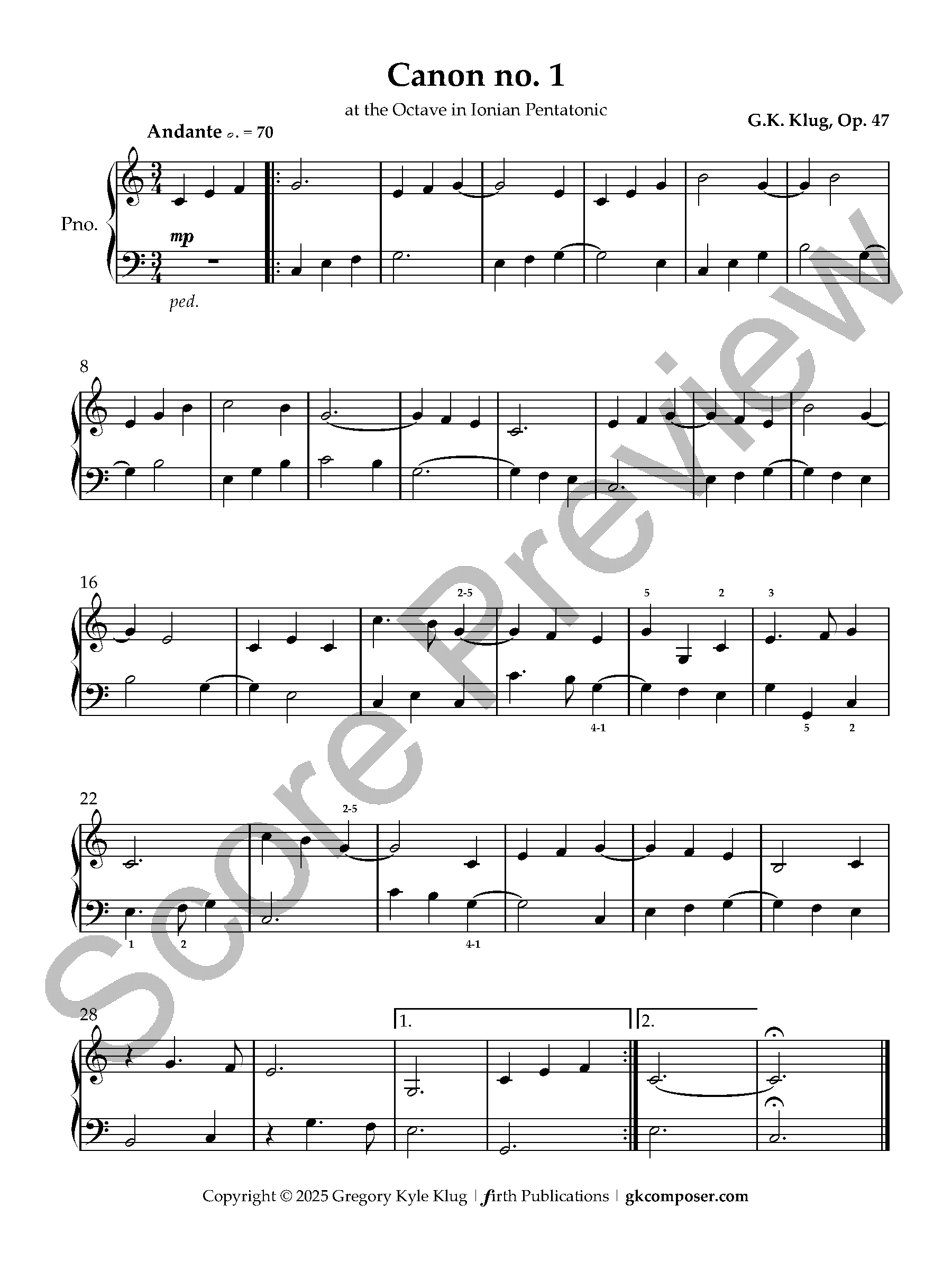 Klug Four Pentatonic Canons for Piano, Op. 47_Page_1.png