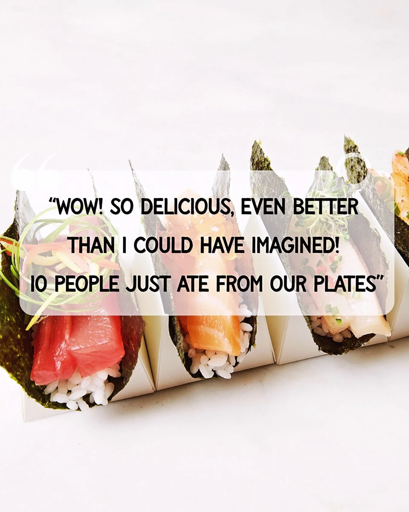 We hear you.

#temaki #handroll #sushilovers #sushitime #foodie #japanesefood #temakilovers #temakidelivery #handrolldelivery #temakitogo